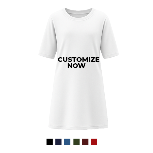 Customise women's pure cotton T-shirt dress