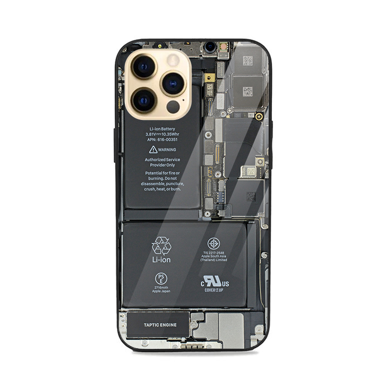 Phone Circuit X Ray Glass Case