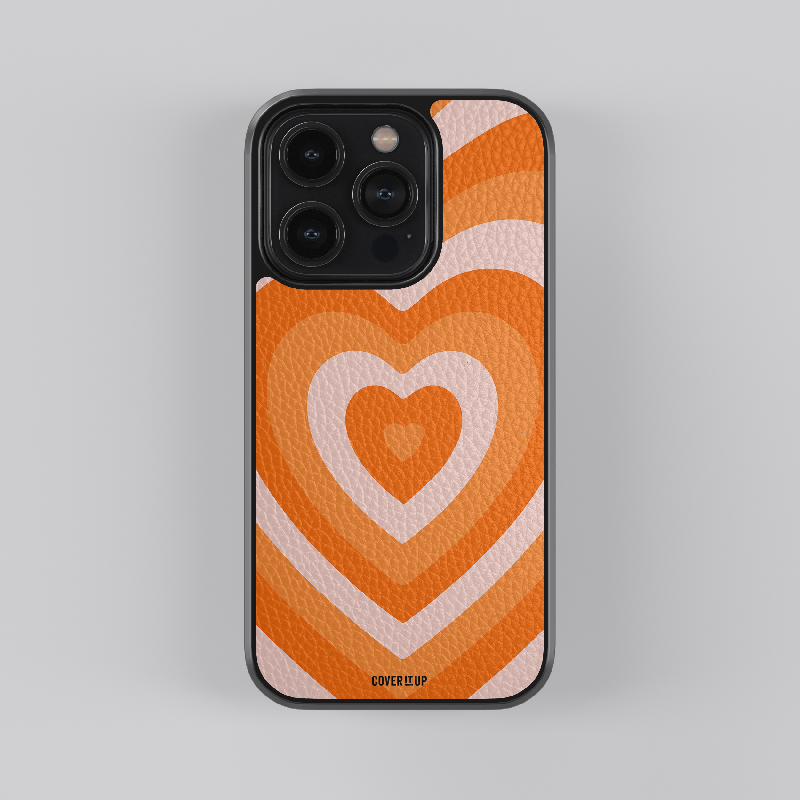 Tangerine Hearts Leather Case