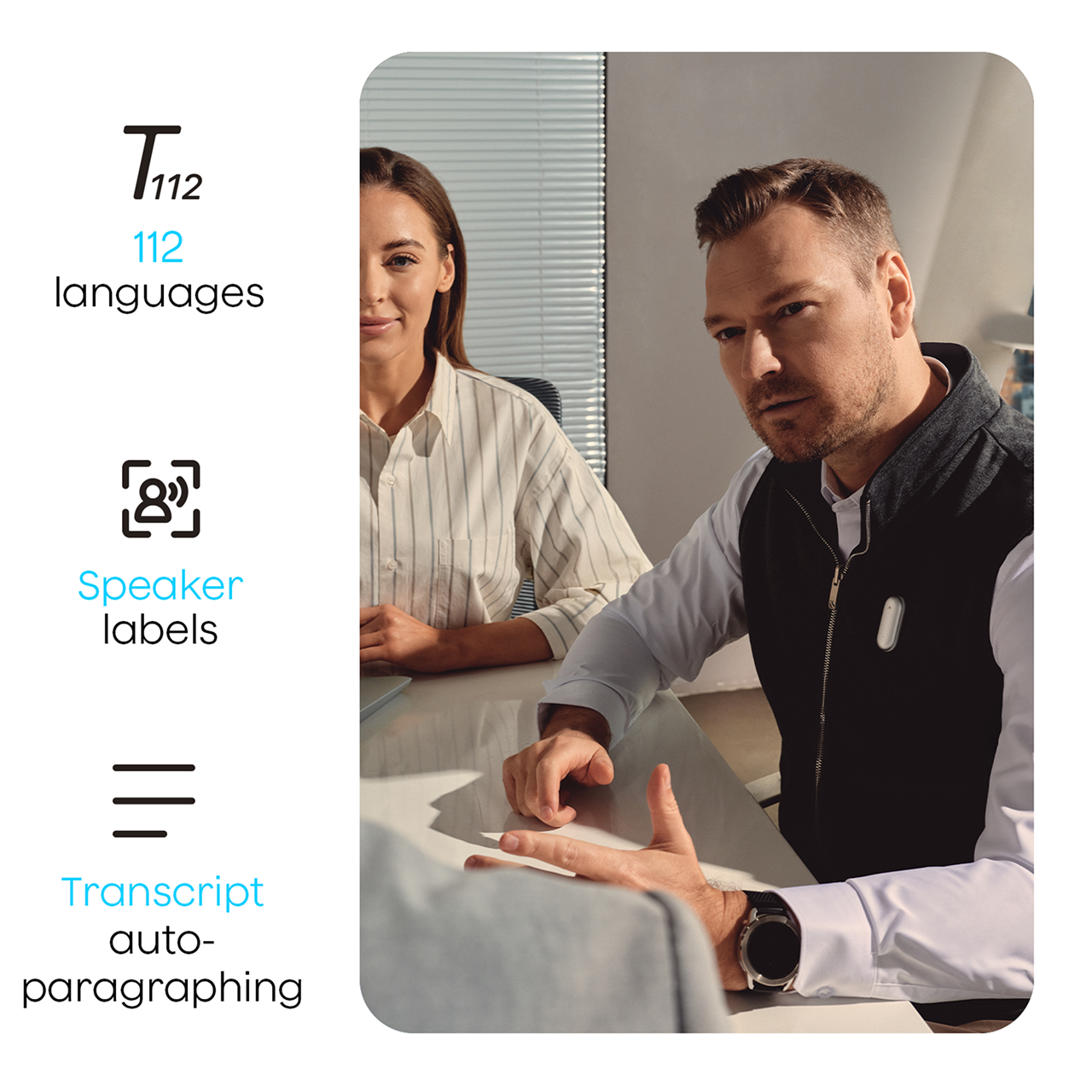 Plaud NotePin Voice Recorder, AI Voice Recorder, AI Note Taker, AI Transcribe & Summarize, Support 112 Languages, for Meetings, Lectures, Professionals, Teams, Cosmic Gray, Non-S Version