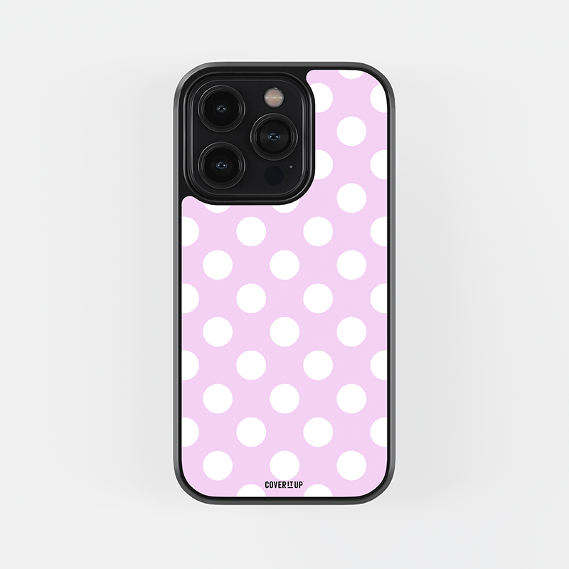 Pink Polka Glass Case