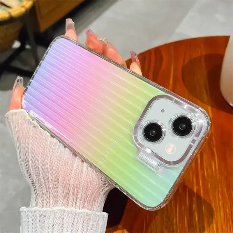 Colorful gradient Rainbow Camera Kickstand Case