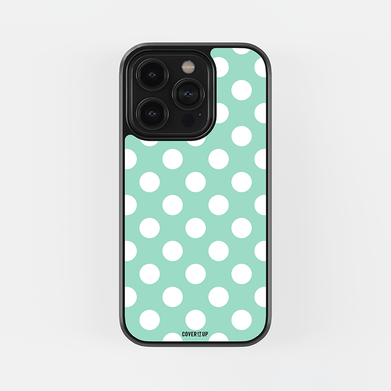 Sage Polka Glass Case