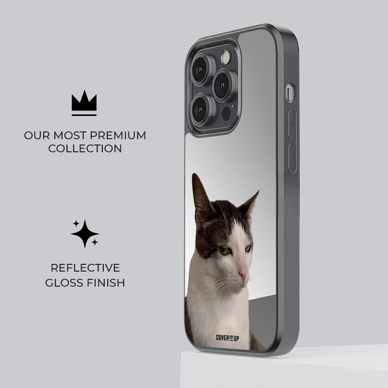 The Judgy Cat Mirror Phone Case