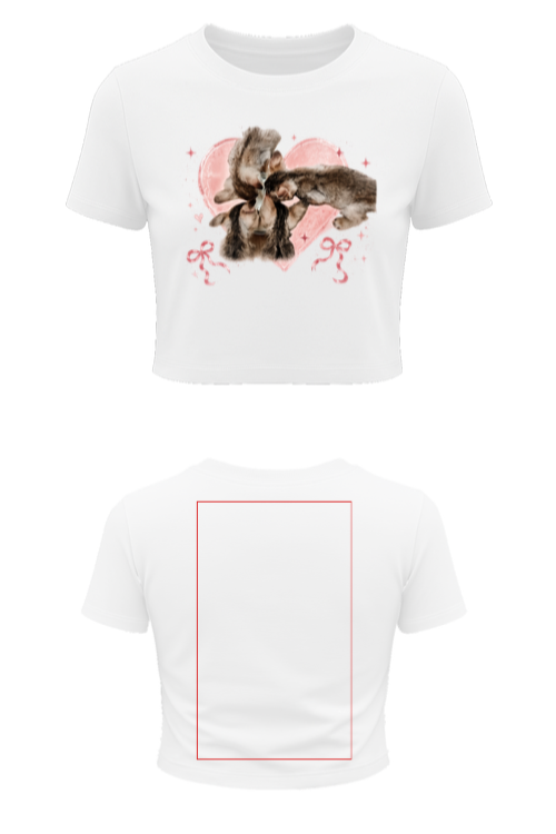 Customise Women’s pure cotton crop top half Sleeve (Customized)