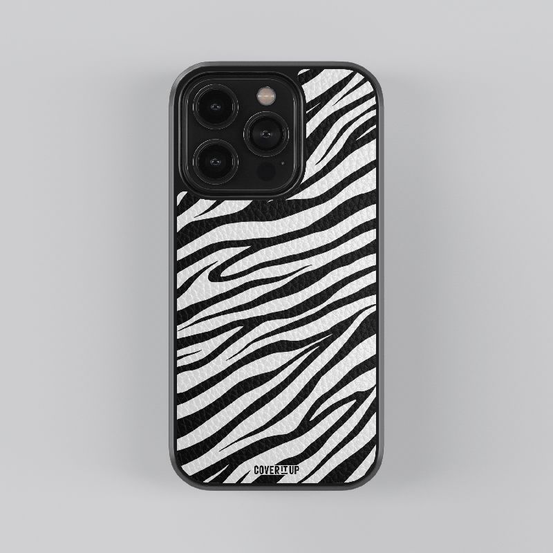 Zebra Stripes Leather Case