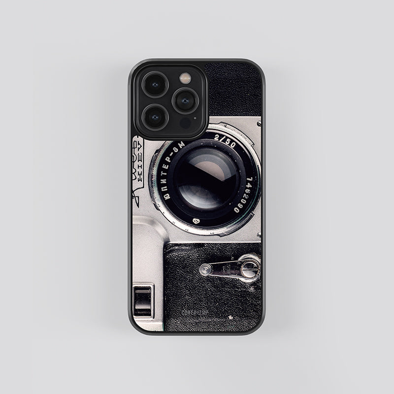 Retro Camera Glass Case