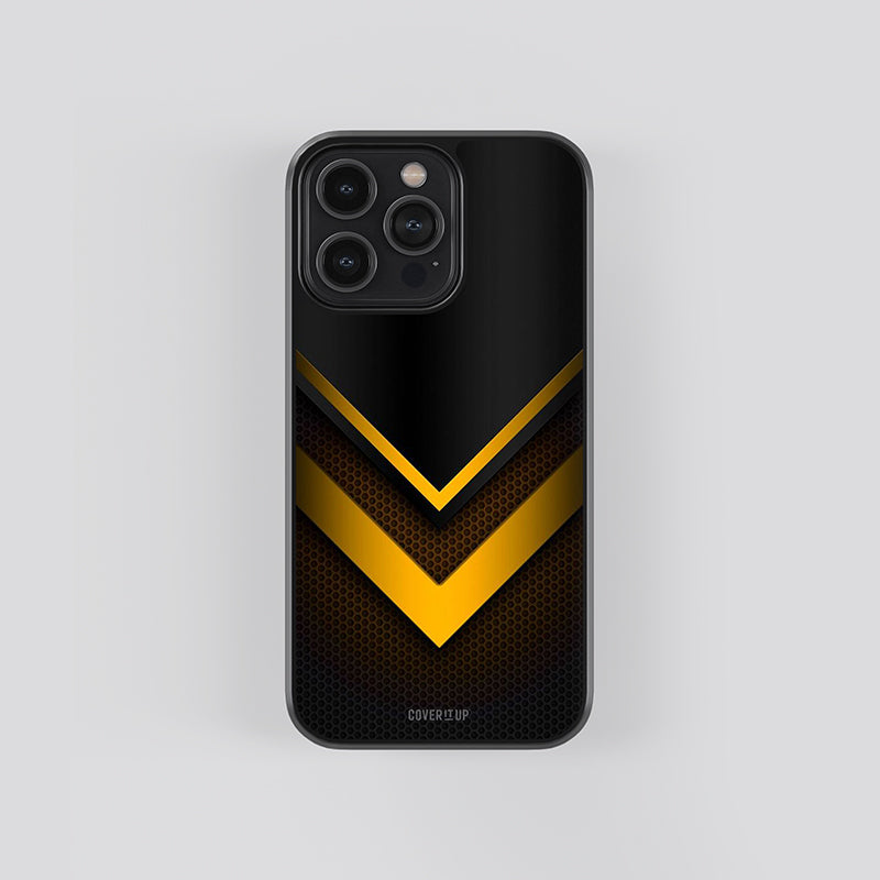 Sports Yellow Stripes Glass Case
