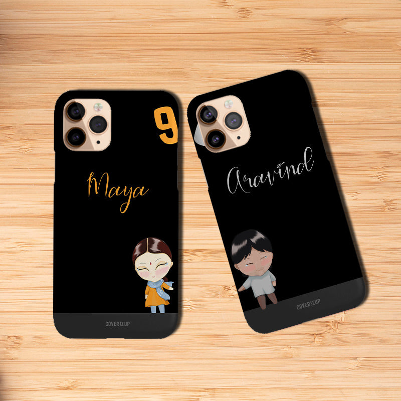 Cute Couple Name On Phone Case Rain Chai Books Name Transparent