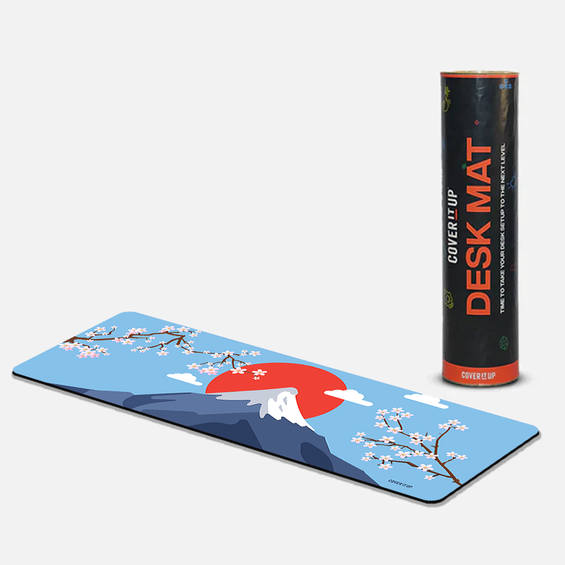 Anime Sunset By The Mountains Desk Mat and Gaming Mouse Pad