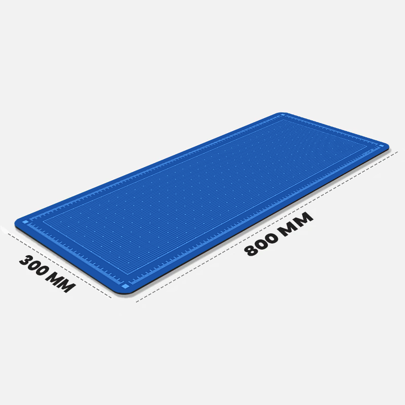 Blue Print Office Desk Mat and Gaming Mouse Pad
