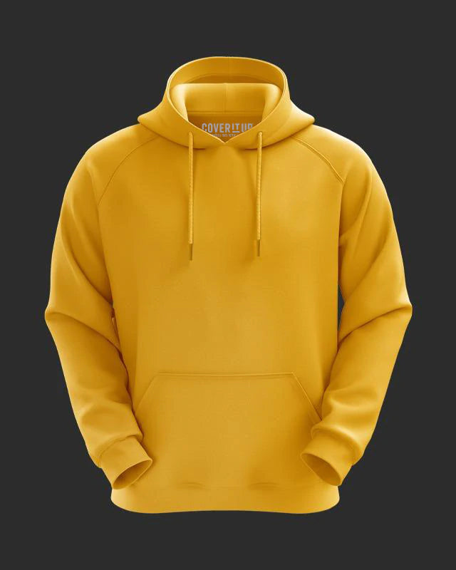 Shop golden yellow plain sweatshirt hoodies unisex