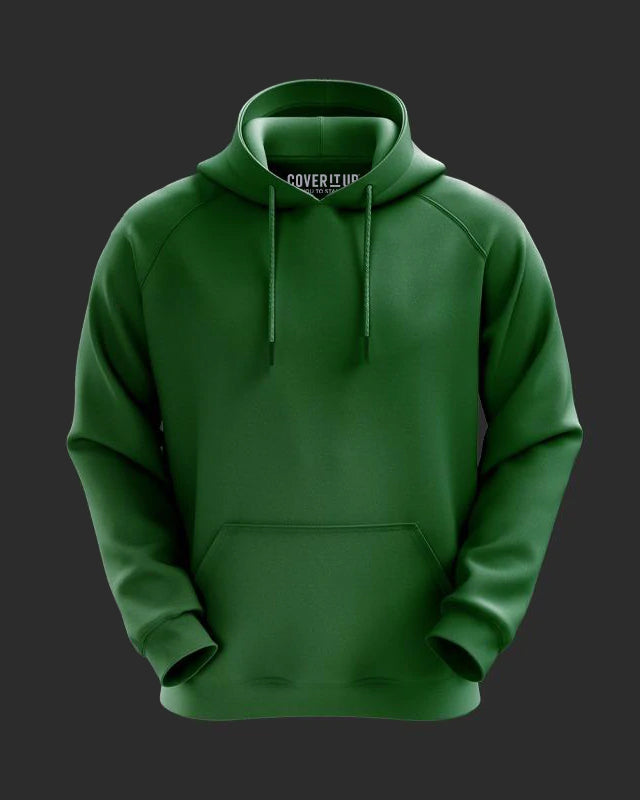 Green Basic All Season Hoodie - Main Image