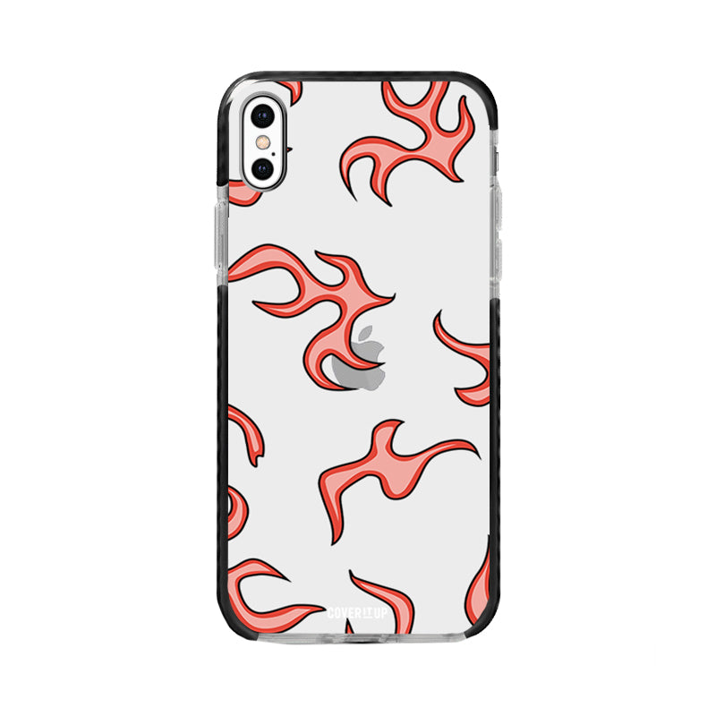 Red Flame Pattern Bumper Case