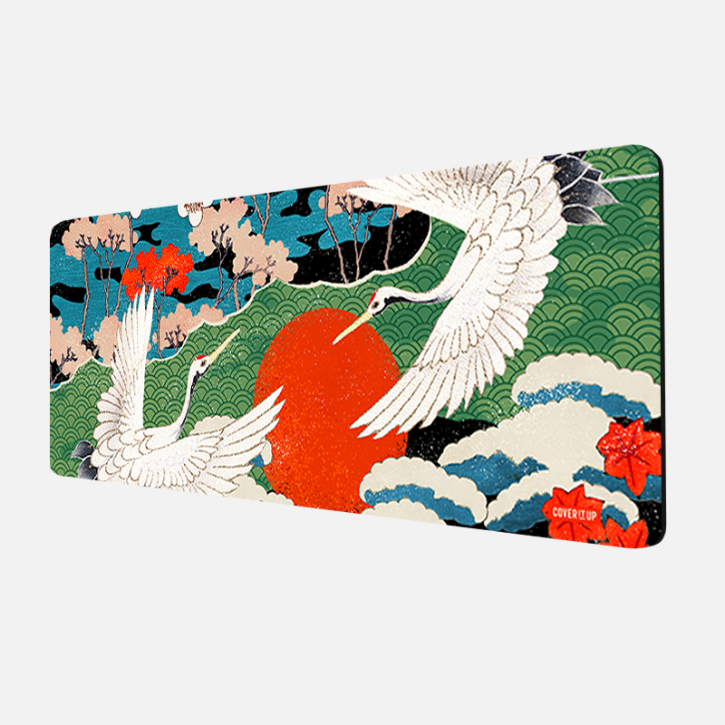Japanese Art Desk Mat and Gaming Mouse Pad