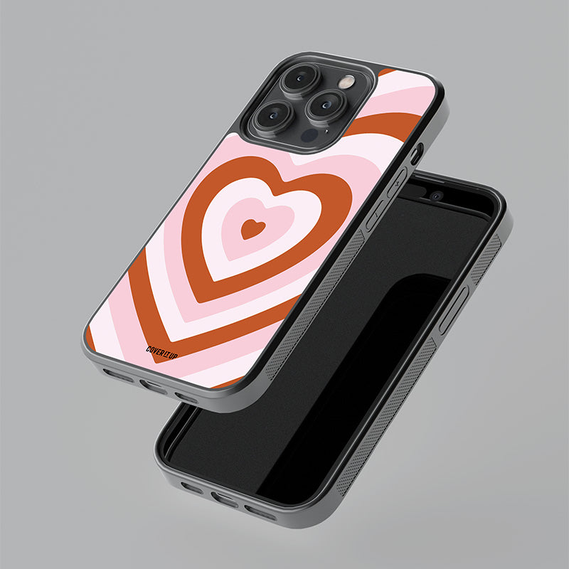 Caramel Hearts Glass Case