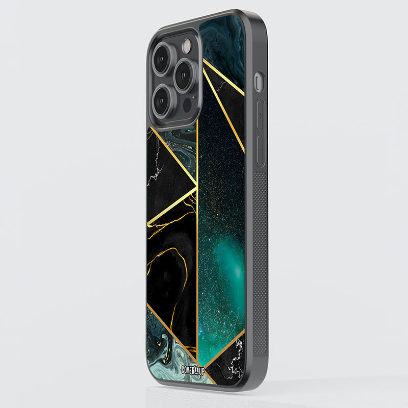 Green Marble Mosaic Glass Case