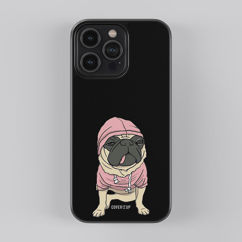 Pug Swag Glass Case