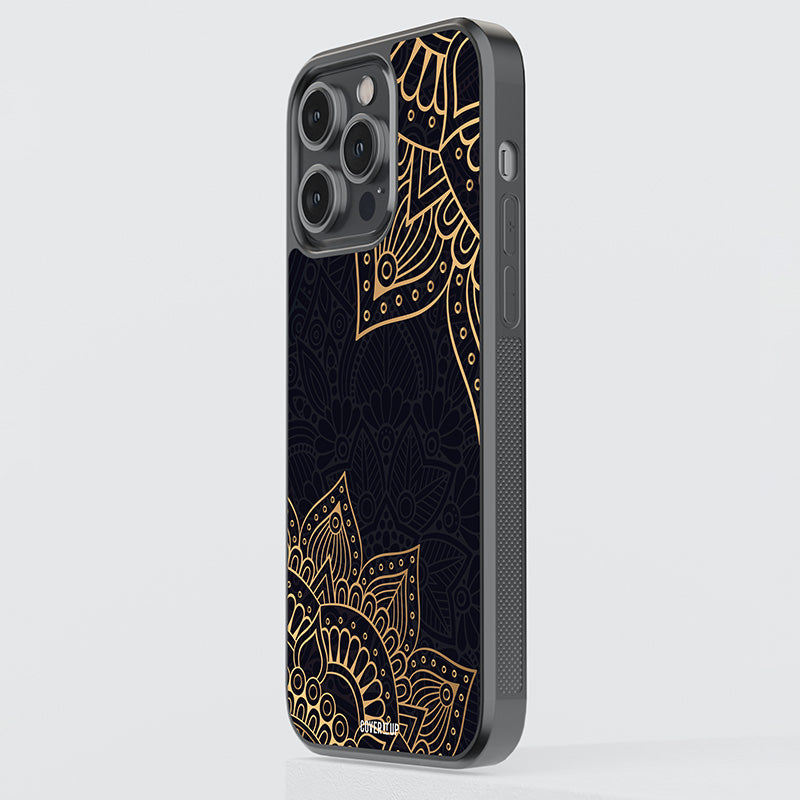 Gold Royal Mandala Glass Case