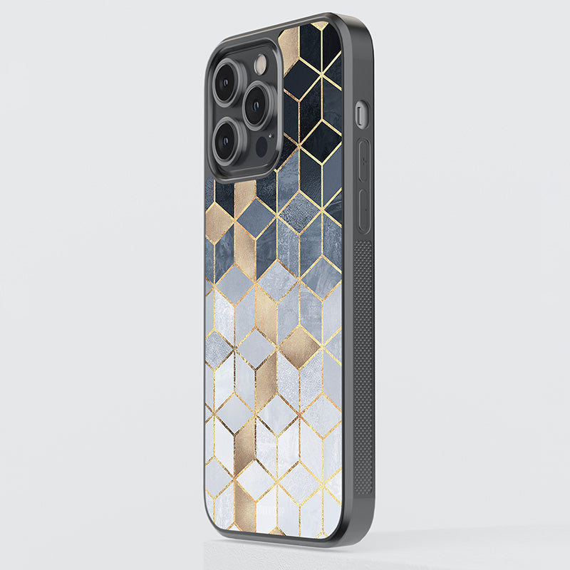 Gold and Indigo Gradient Glass Case