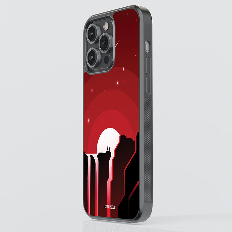 Red Landscape Glass Case