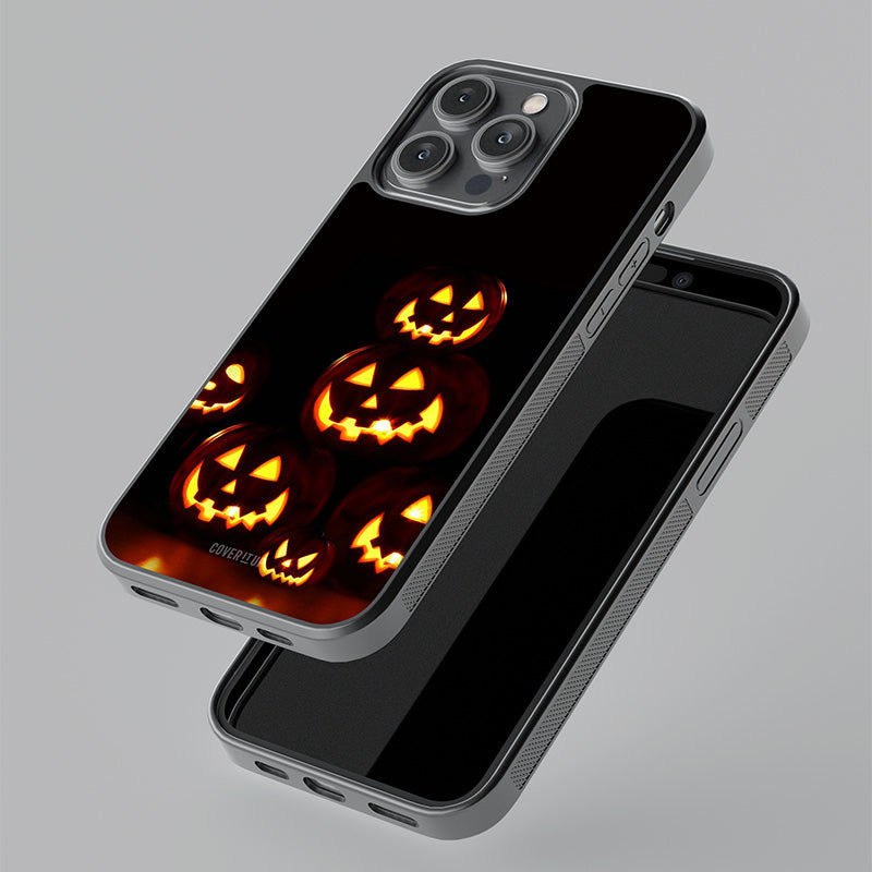 Pumpkin Heads Glass Case