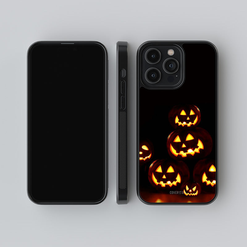 Pumpkin Heads Glass Case