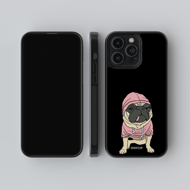 Pug Swag Glass Case