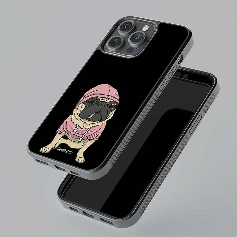 Pug Swag Glass Case