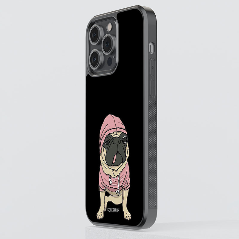 Pug Swag Glass Case