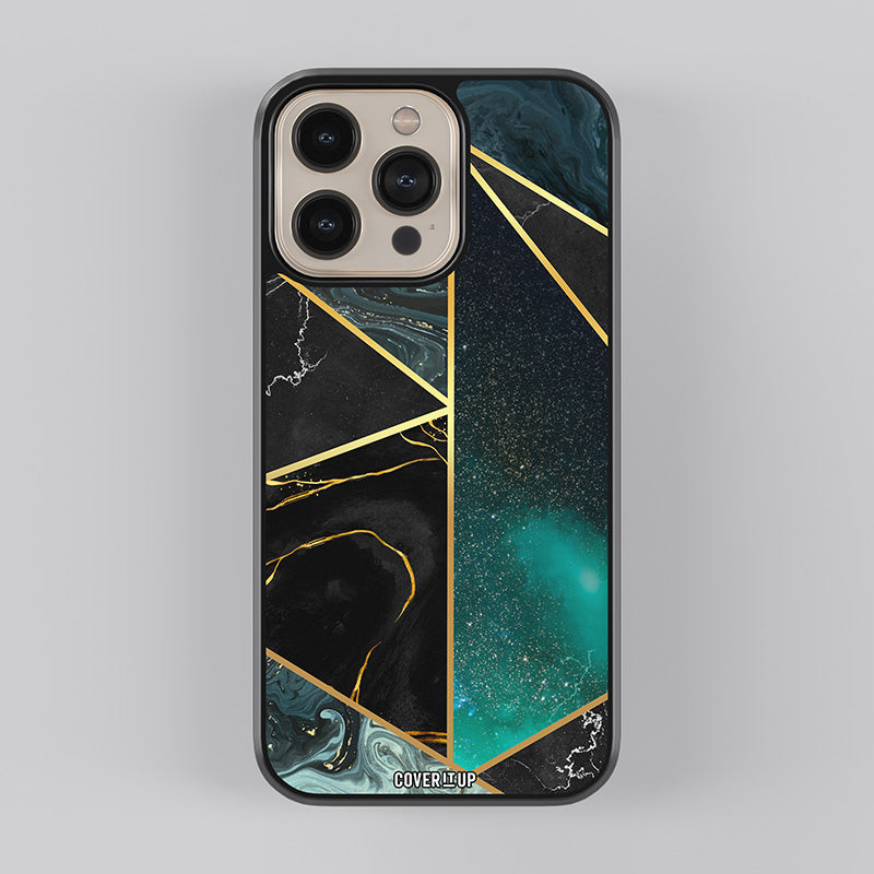 Green Marble Mosaic Glass Case