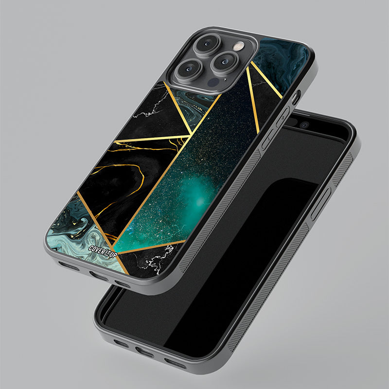 Green Marble Mosaic Glass Case