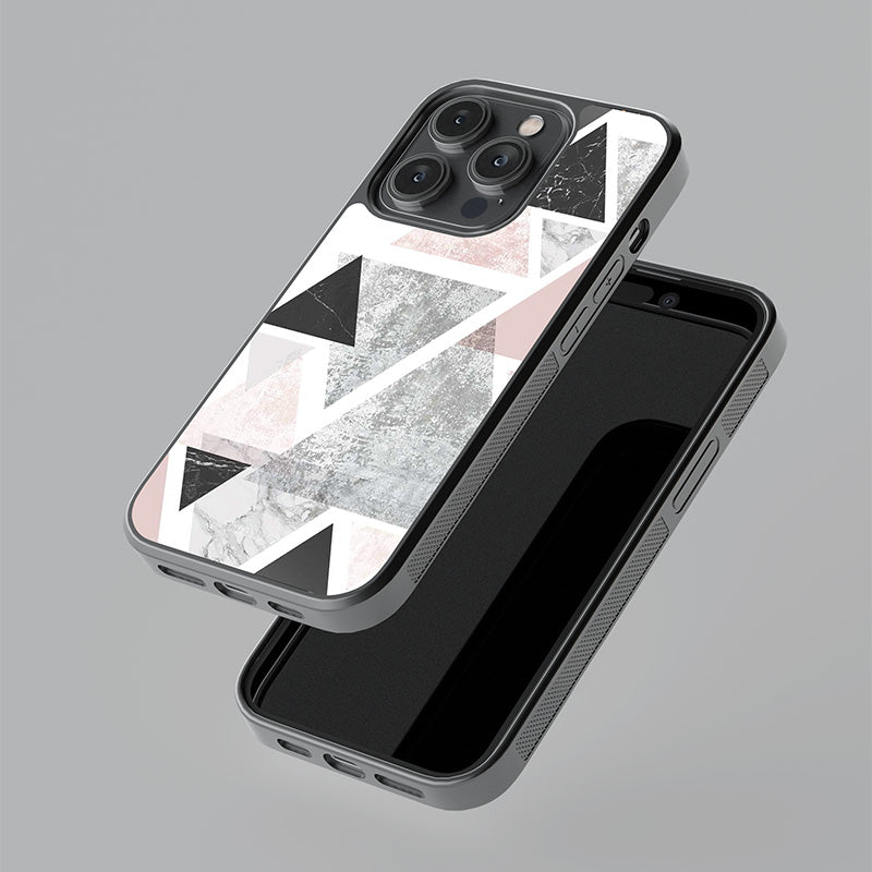 Abstract Triangle Glass Case