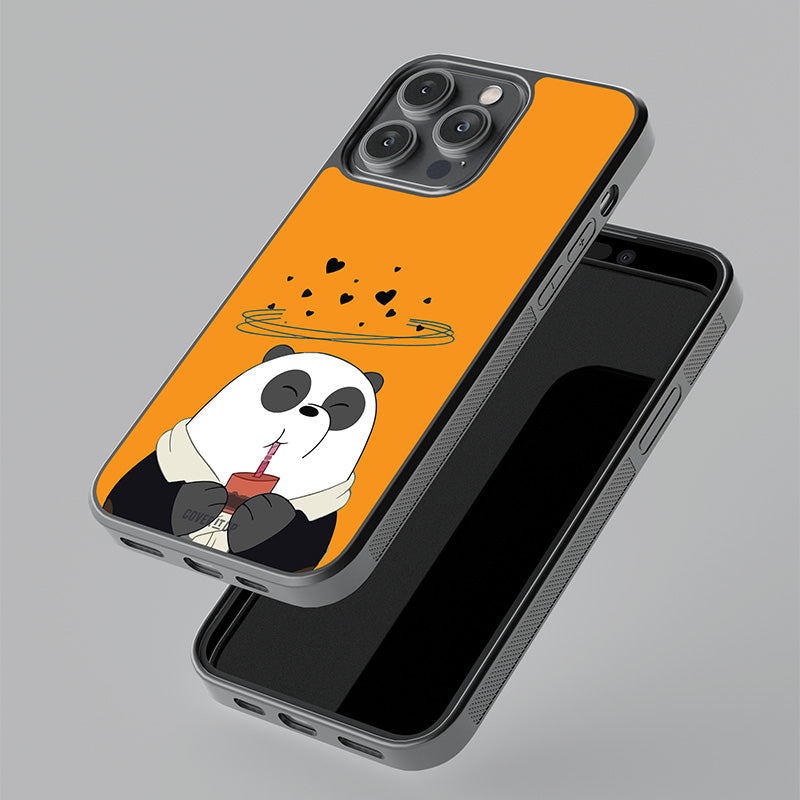 Chubby Panda Glass Case