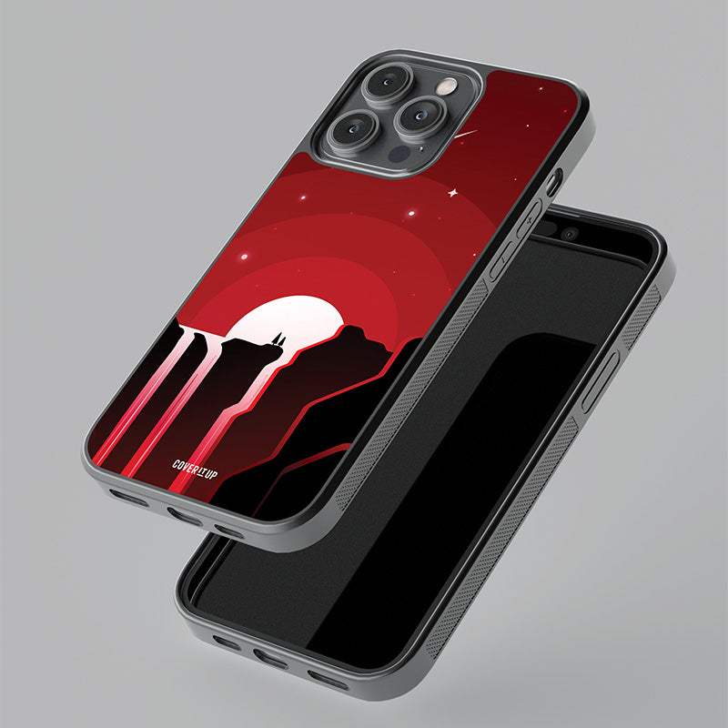 Red Landscape Glass Case