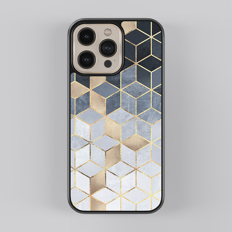 Gold and Indigo Gradient Glass Case