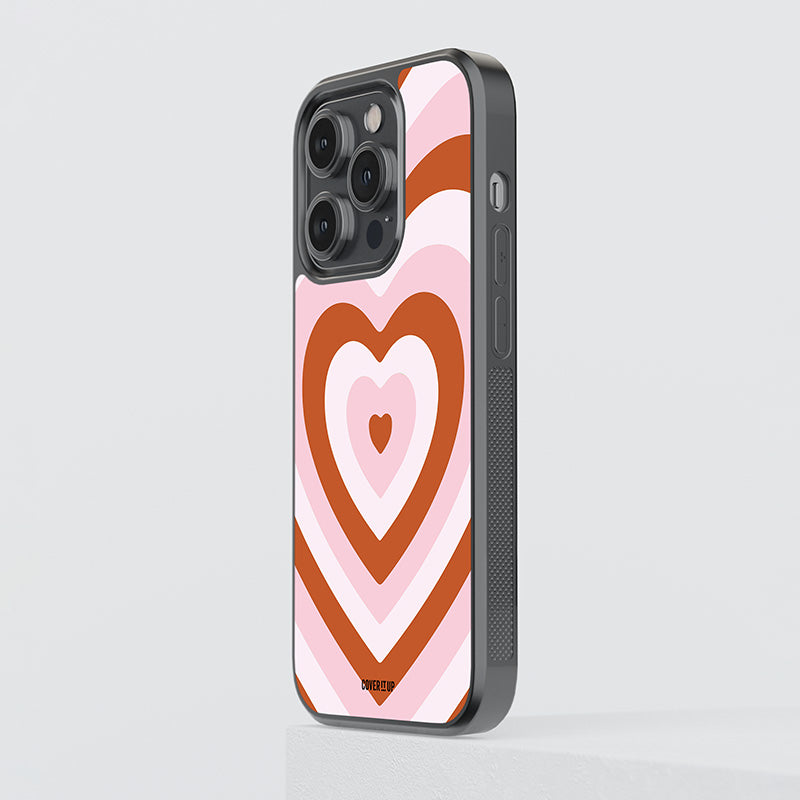 Caramel Hearts Glass Case