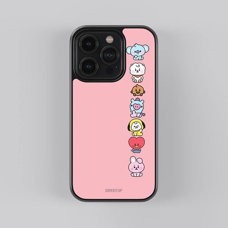 BT21 Blush Pink Glass Case