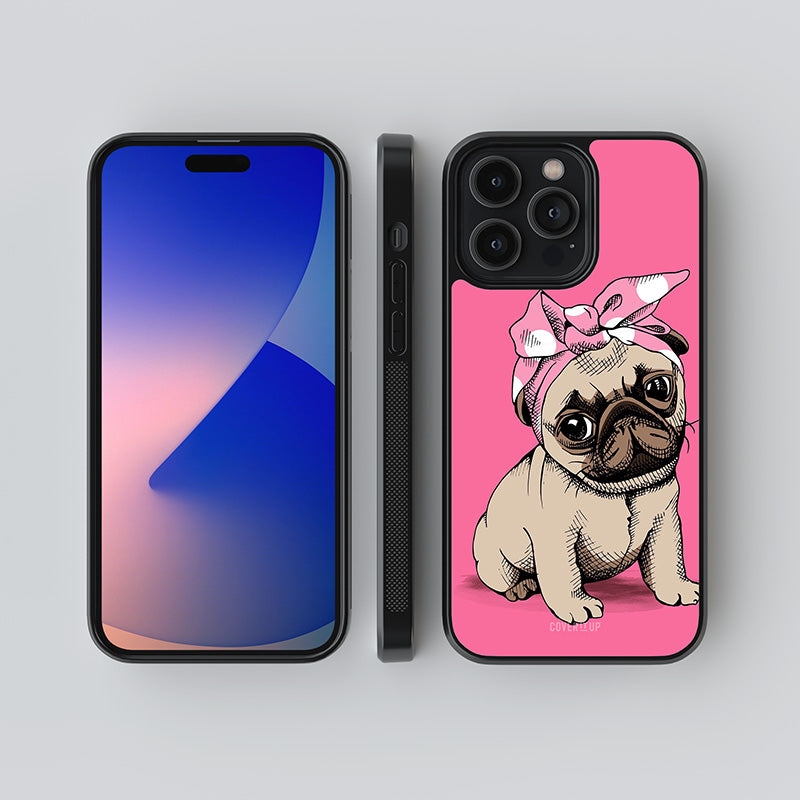 Ribbon Doggo Glass Case