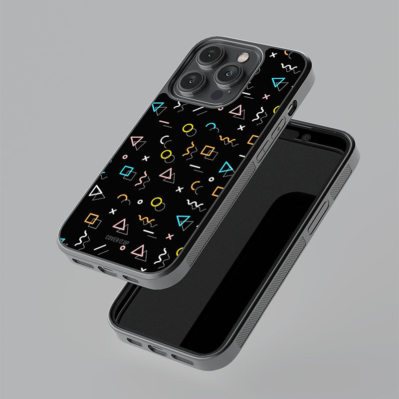 Abstract Shapes Memphis Glass Case