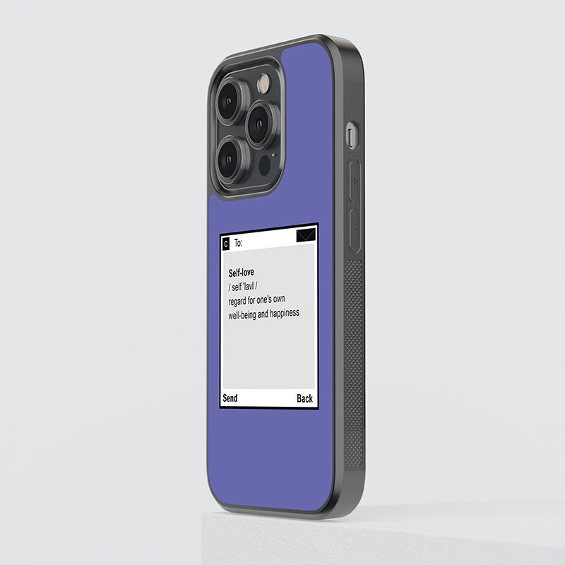 Very Peri Self Love Message Glass Case