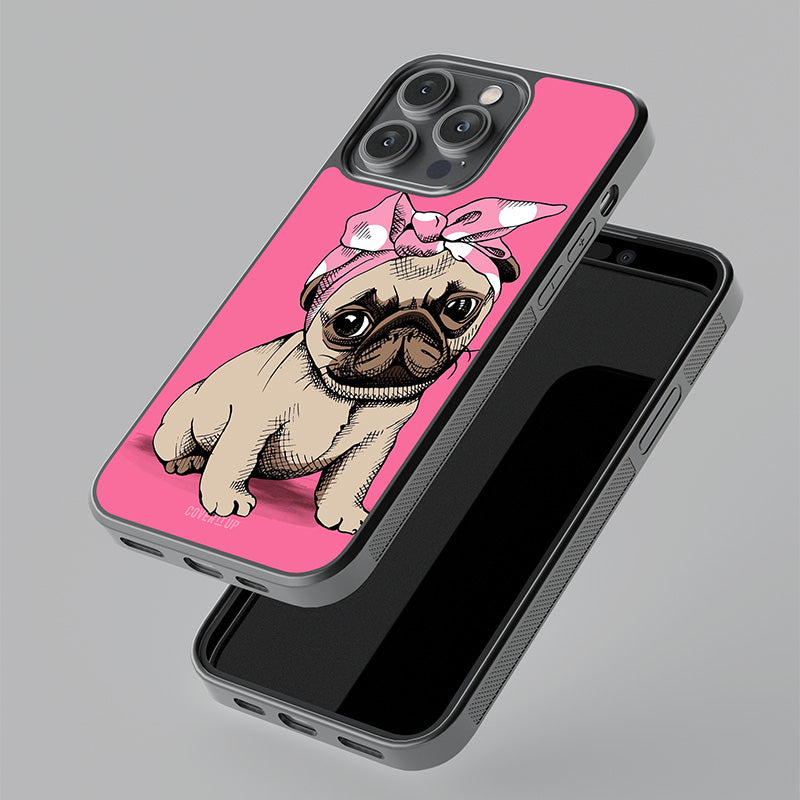 Ribbon Doggo Glass Case