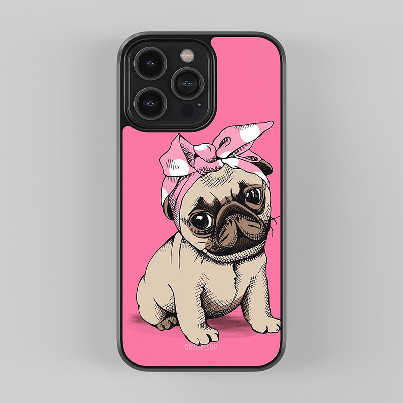 Ribbon Doggo Glass Case