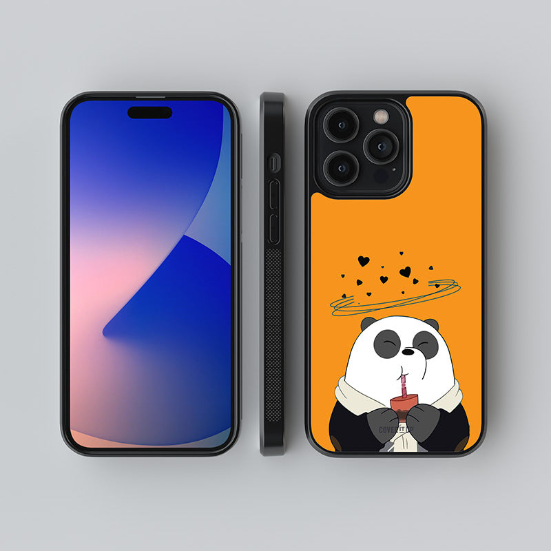 Chubby Panda Glass Case