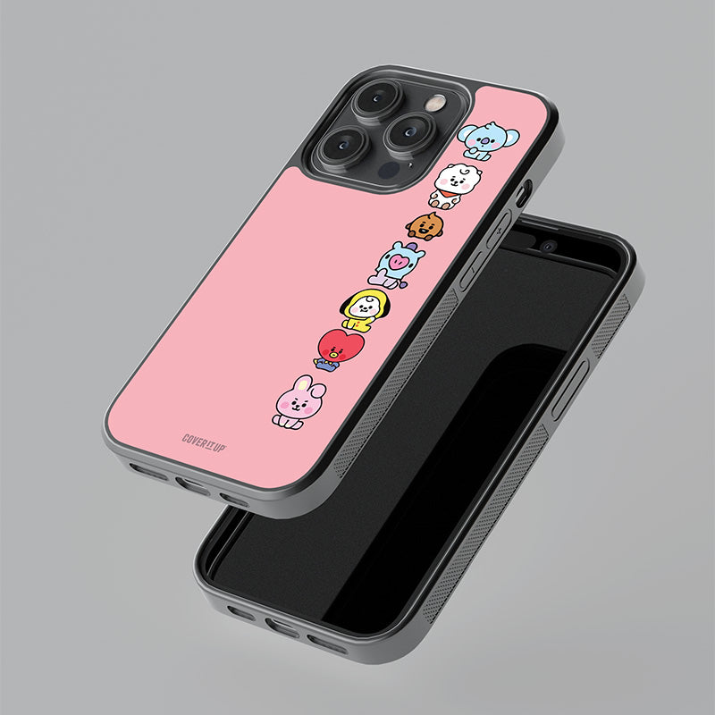 BT21 Blush Pink Glass Case