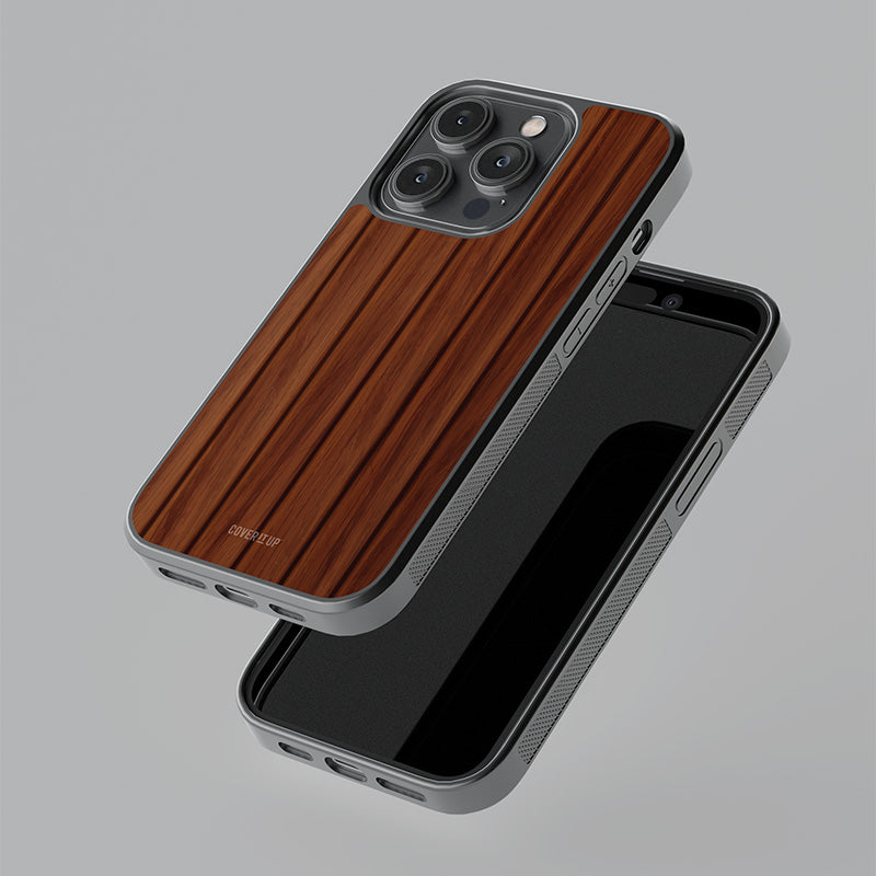 Brown Wood Glass Case