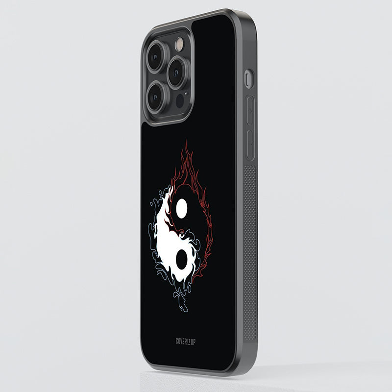 Yin Yang Fire Glass Case