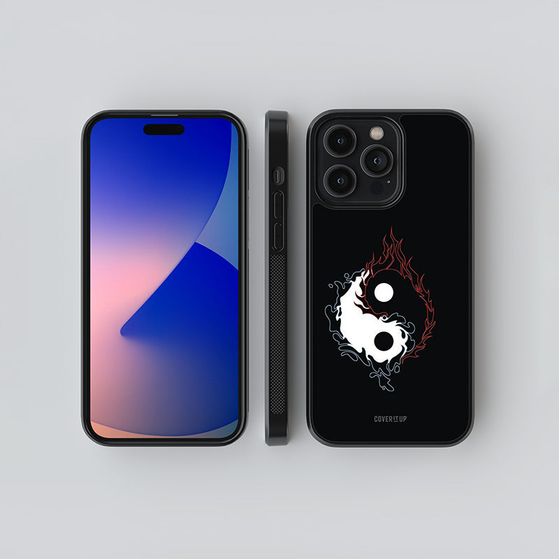 Yin Yang Fire Glass Case