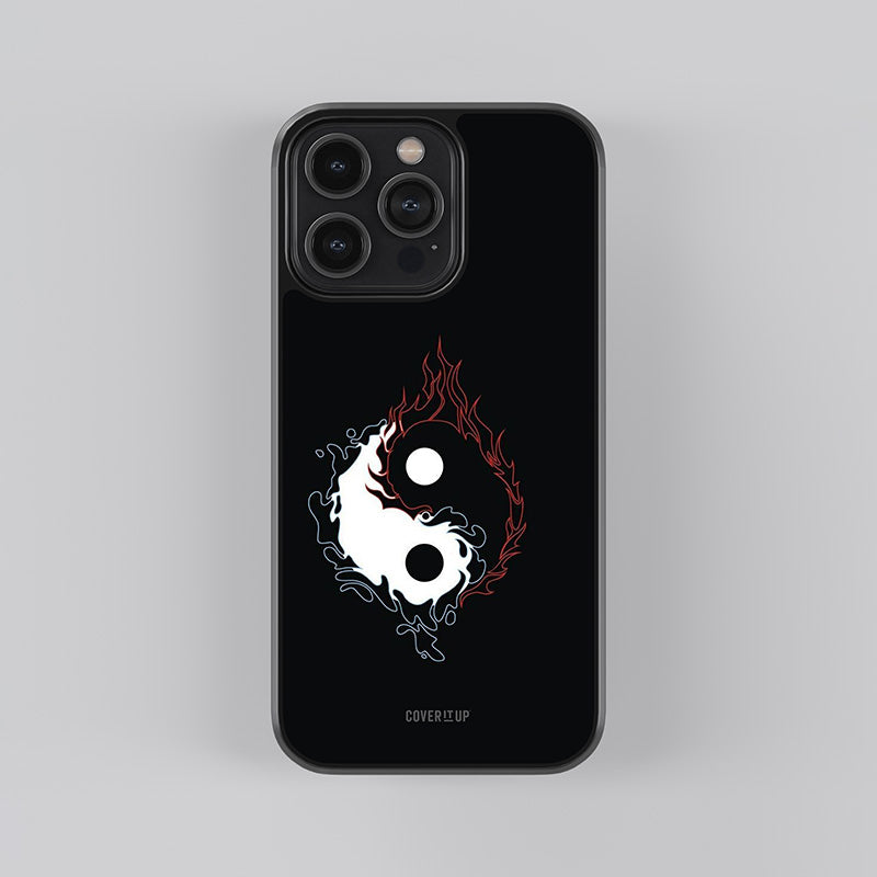 Yin Yang Fire Glass Case