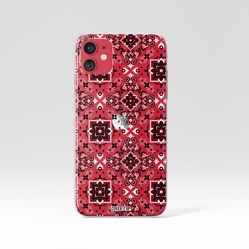 Bandana Pattern Clear Silicone Case